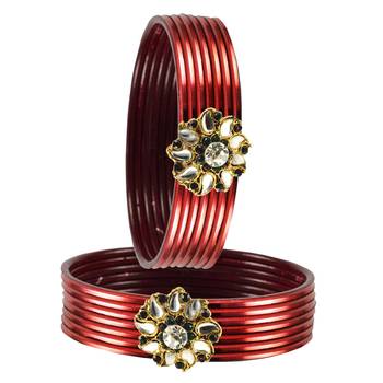 Designer Bangles Color Red 2