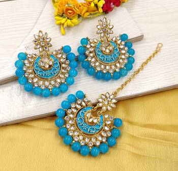 Blue maang-tikka 1