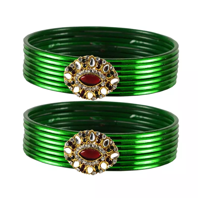 Striking Bangles Color Dark Green