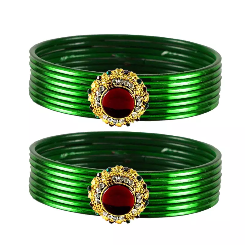 Fashionable Bangles Color Dark Green