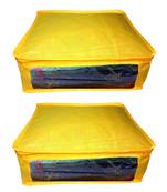 Atorakushon  Non woven Fabric Saree Cover  Garments Storage Bag Wardrobe Organiser Pack of 2(Yellow)