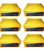 Atorakushon   Non woven Fabric Saree Cover Blouse Cover Garments Storage Bag Wardrobe Organiser Pack of 6 (Yellow)