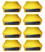 Atorakushon   Non woven Fabric Saree Cover Blouse Cover Garments Storage Bag Wardrobe Organiser Pack of 8 (Yellow)