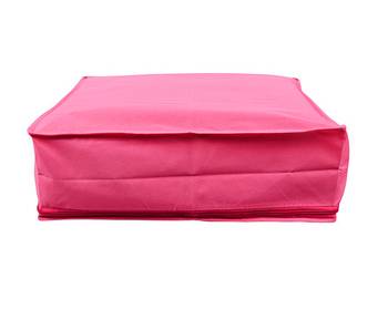 Atorakushon  Non woven Fabric Saree Cover Blouse Cover Garments Storage Bag Wardrobe Organiser Pack of 2 (Pink) 4