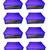 Atorakushon  Non woven Fabric Saree Cover Blouse Cover Garments Storage Bag Wardrobe Organiser Pack of 8 (Blue)