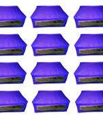 Atorakushon  Non woven Fabric Saree Cover Blouse Cover Garments Storage Bag Wardrobe Organiser Pack of 12 (Blue)