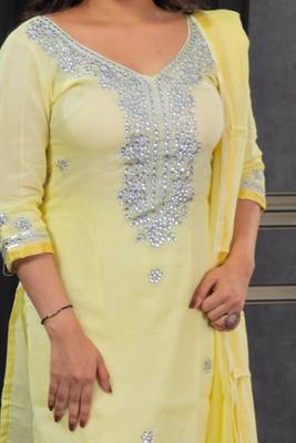 Yellow stone kota doria salwar 2
