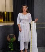 White gotta patti kota doria salwar