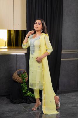 Yellow stone kota doria salwar 4