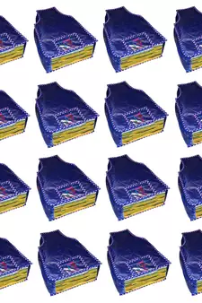 atorakushon   Parashute Fabric Blouse Cover Garments Wardrobe Organizer Pack of 16 (Blue)