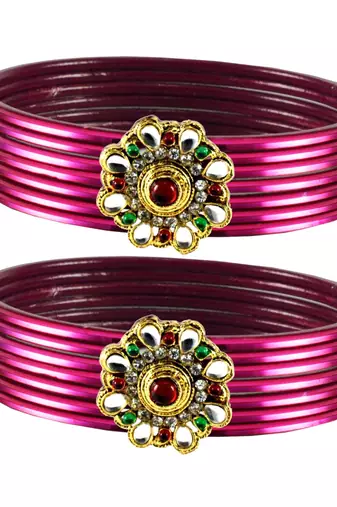 Preety Bangles Color Dark Rani