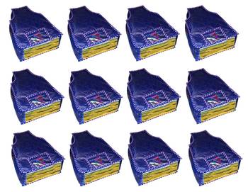 atorakushon   Parashute Fabric Blouse Cover Garments Wardrobe Organizer Pack of 12 (Blue) 1