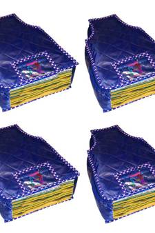 atorakushon   Parashute Fabric Blouse Cover Garments Wardrobe Organizer Pack of 8 (Blue)