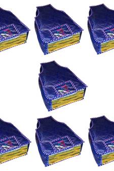 atorakushon   Parashute Fabric Blouse Cover Garments Wardrobe Organizer Pack of 7 (Blue)