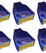 atorakushon   Parashute Fabric Blouse Cover Garments Wardrobe Organizer Pack of 6 (Blue)