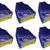 atorakushon   Parashute Fabric Blouse Cover Garments Wardrobe Organizer Pack of 6 (Blue)