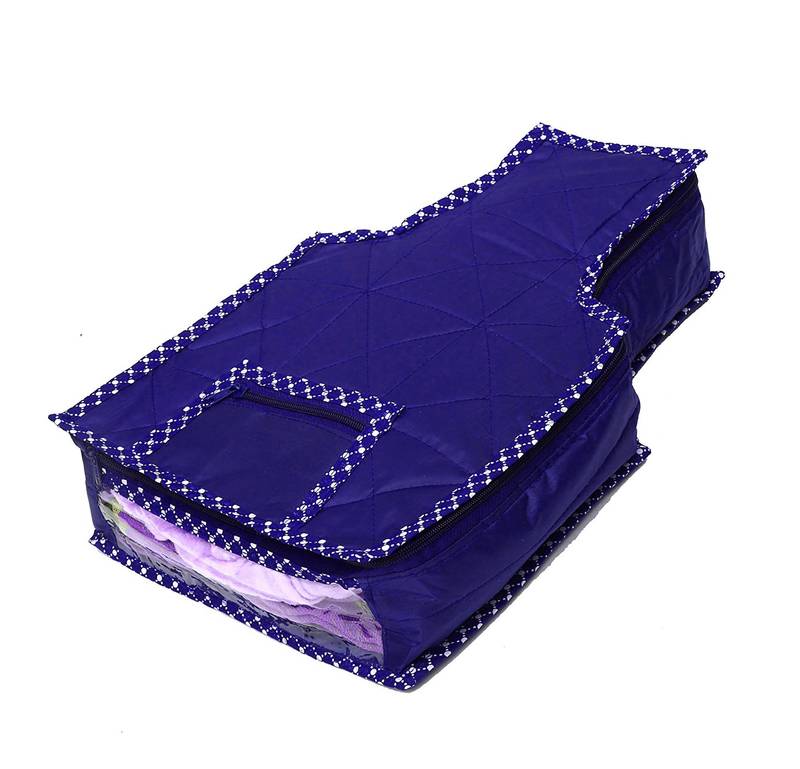 atorakushon   Parashute Fabric Blouse Cover Garments Wardrobe Organizer Pack of 10  (Blue)