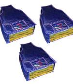 atorakushon   Parashute Fabric Blouse Cover Garments Wardrobe Organizer Pack of 3 (Blue)