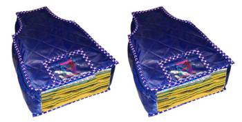atorakushon   Parashute Fabric Blouse Cover Garments Wardrobe Organizer Pack of  2(Blue) 1