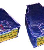 atorakushon   Parashute Fabric Blouse Cover Garments Wardrobe Organizer Pack of  2(Blue)