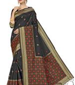 Black Woven  Art Silk Saree With Blouse
