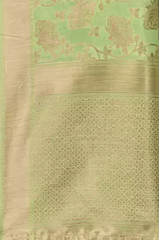 Green Woven Art Silk Saree With Blouse
