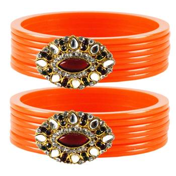 Extra Large Size  Orange  Bangles And Bracelets 1