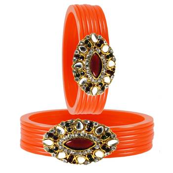 Extra Large Size  Orange  Bangles And Bracelets 2