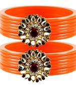 Extra Large Size  Orange  Bangles And Bracelets