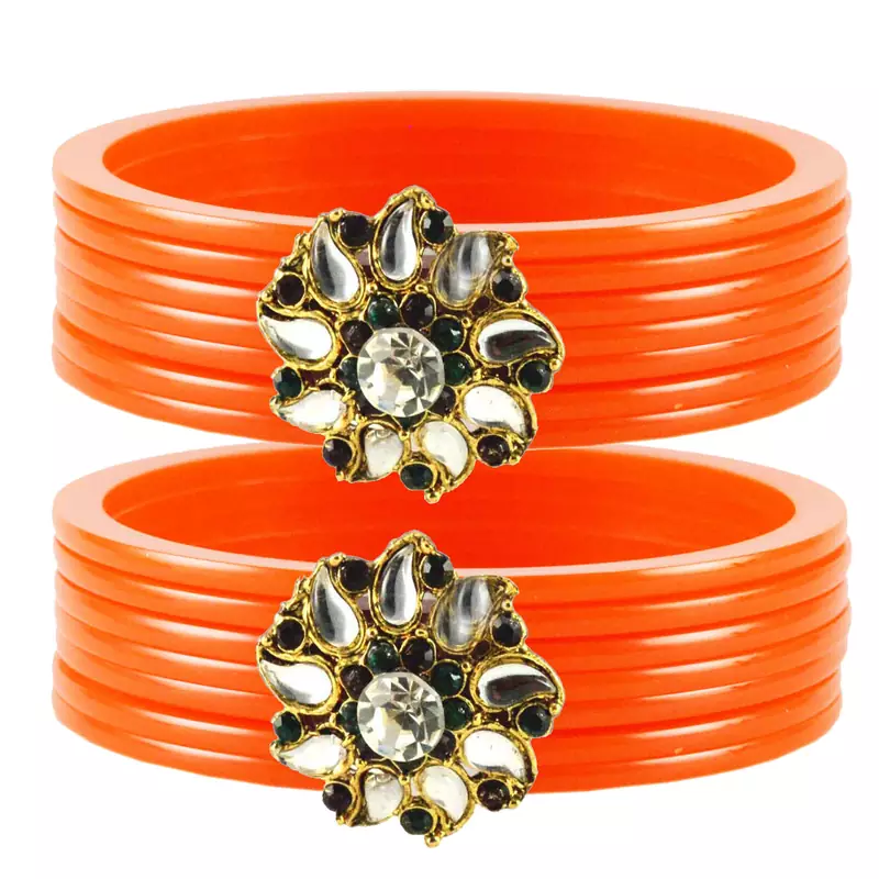 Extra Large Size  Orange  Bangles And Bracelets