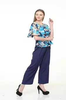 Multicolor printed rayon tops