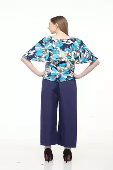 Multicolor printed rayon tops