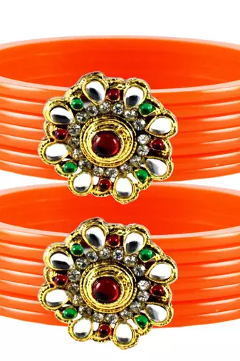 Extra Large Size  Orange  Bangles And Bracelets