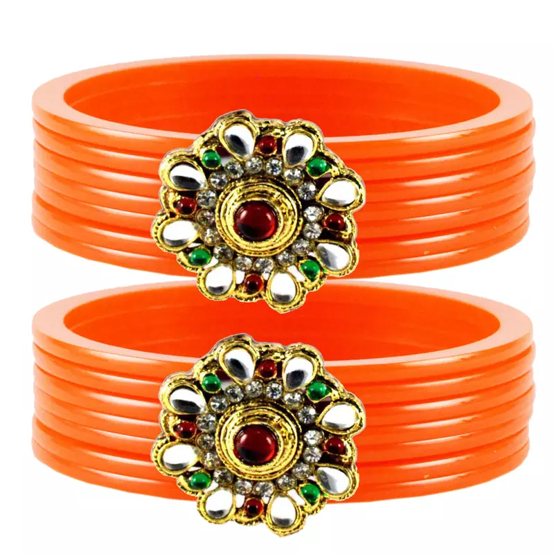 Extra Large Size  Orange  Bangles And Bracelets