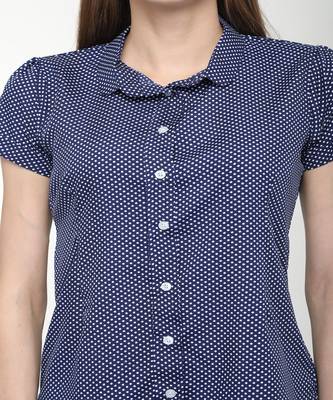 Blue printed crepe tops 3