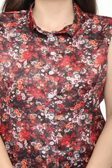 Multicolor printed crepe tops