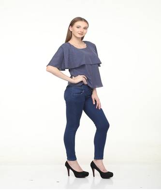 Black printed crepe tops 2
