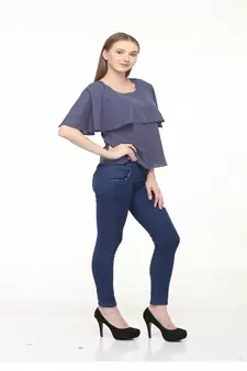 Black printed crepe tops