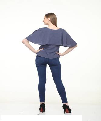 Black printed crepe tops 4