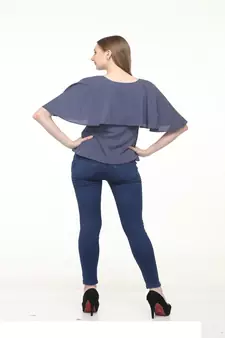Black printed crepe tops