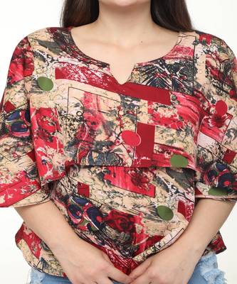 Multicolor printed crepe tops 3