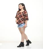 Multicolor printed crepe tops