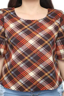 Multicolor printed crepe tops