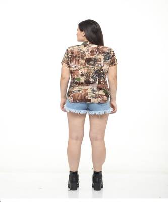 Multicolor printed crepe tops 4