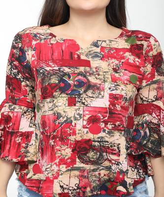 Multicolor printed crepe tops 3
