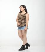 Multicolor printed crepe tops