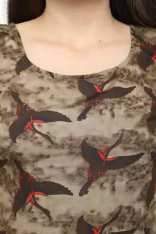 Multicolor printed crepe tops