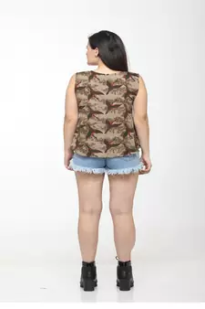 Multicolor printed crepe tops