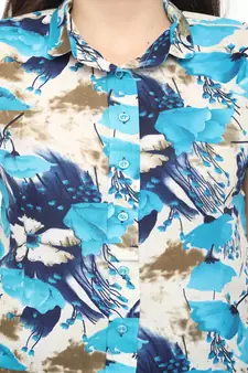 Multicolor printed crepe tops
