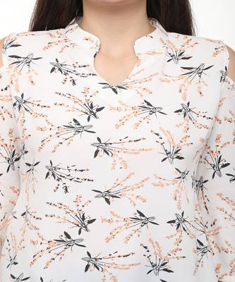 Off white printed crepe tops 3
